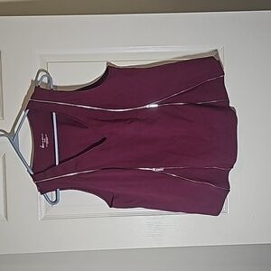 Lane Bryant Rasberry Zip Sleeveless Top/Vest Size 14/16